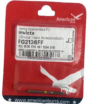 Ponta Diamantada Invicta FG 2136FF - American Burrs