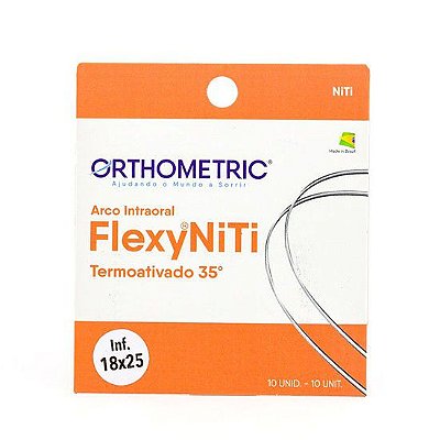 Arco Flexy NiTi Thermal 35° Retangular Inferior .021x.025 - Orthometric