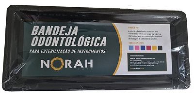 Bandeja Esterilização Pequena 23,5x10,5x1,5cm Preto – Norah