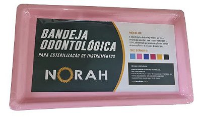 Bandeja Esterilização Média 23,5x13,7x1,5cm Rosa Claro - Norah