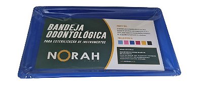 Bandeja Esterilização Média 23,5x13,7x1,5cm Azul Escuro - Norah
