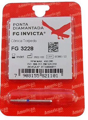 Ponta Diamantada FG 3228 Invicta - American Burrs