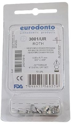 Tubo Solda Simples Roth 1º Molar Sup/Dir (16) - Eurodonto