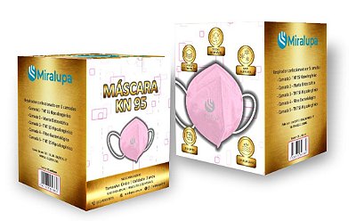 Máscara KN95 Cor Rosa - Miralupa