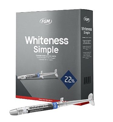 Clareador Whiteness Simple 22% Kit 5 Aplicações – FGM