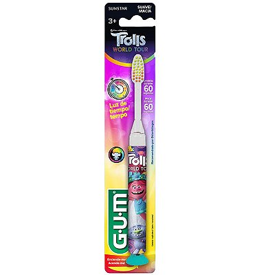 Escova Dental Infantil 3+ Timer Light Trolls - Gum