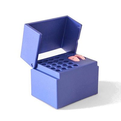 Estojo p/ Esterilização Perfurado Azul p/ 20 Instrumentais - MK Life