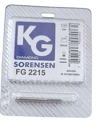 Ponta Diamantada FG 2215 Cilíndrica Topo Ogival - KG Sorensen