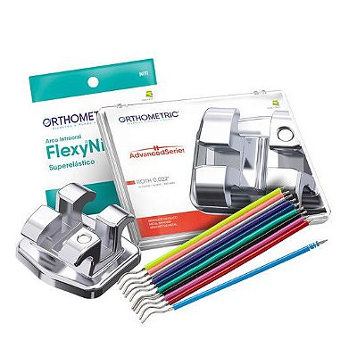 Kit Promoção Bráquete de Aço Advanced Roth .022 10 Casos + Arcos + Elásticos – Orthometric