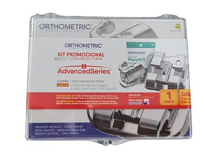Kit Promoção Bráquete de Aço Advanced MBT .022 01 Caso + Arcos + 4 Tubos - Orthometric