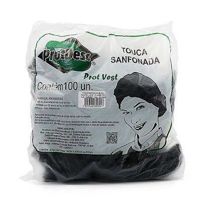 Touca Descartável Sanfonada Black – Protdesc