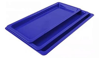Bandeja Plástica Kit c/3 (P, M, G) Azul - Nova OGP