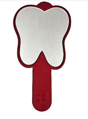 Espelho de Mão Odontológico Vermelho - Lysanda