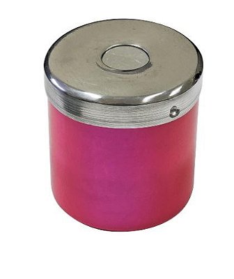 Porta Algodão Limpo c/ Mola Alumínio Rosa Pink - Lysanda