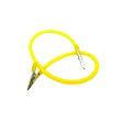 Prendedor de Babador Jacaré Silicone Amarelo c/ Adereço Infantil - Lysanda