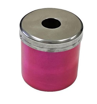 Porta Algodão Servido s/ Mola Alumínio Rosa Pink - Lysanda