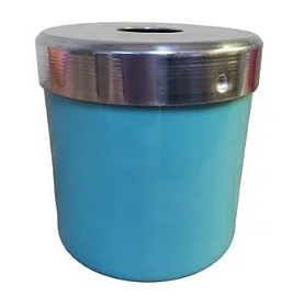 Porta Algodão Servido de Alumínio Azul Bebê - Preven