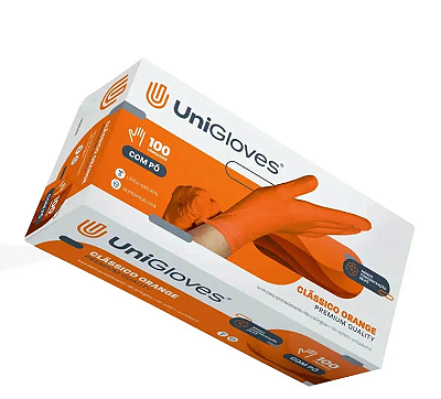 Luva Clássico Orange Premium Quality Pequeno - Unigloves