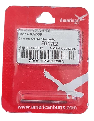 Broca Carbide Cirúrgica Cônica Corte Cruzado FGC 702 Razor - American Burrs