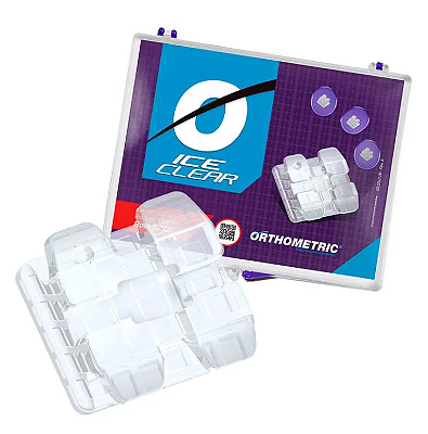 Bráquete Cerâmico Ice Clear Roth .022" 01 Caso - Orthometric