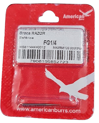Broca Carbide Operatória Esférica FG 1/4 Razor - American Burrs
