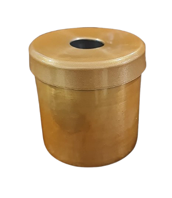 Porta Algodão de Alumínio Servido Dourado - Preven
