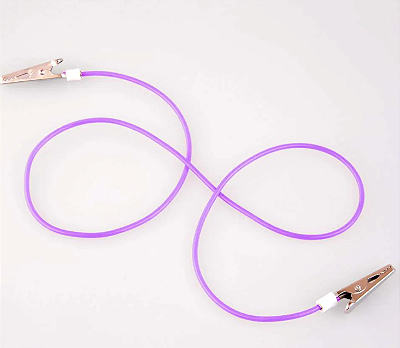 Prendedor de Babador Slim Fio Silicone Lilás Bambini - Indusbello