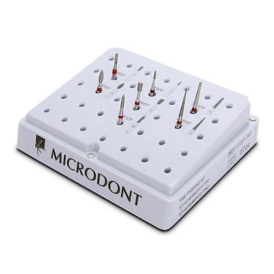 Kit de Pontas Diamantadas p/ Acabamento Fino (F) - Microdont