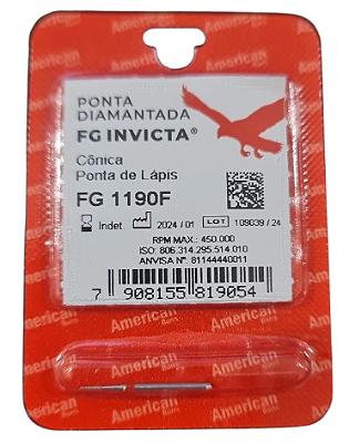 Ponta Diamantada FG 1190F Invicta - American Burrs