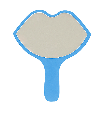 Espelho de Mão Divertido Boca Azul - Lysanda