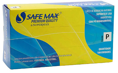 Luva de Procedimento s/ Pó Polimerizada Safemax Tam P - Supermax