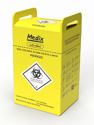 Coletor Perfurocortante Amarelo Premium 3l - Medix