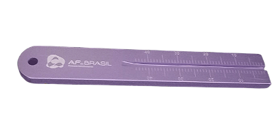 Régua Endodôntica Milimetrada Alumínio 40mm Roxa - AF do Brasil