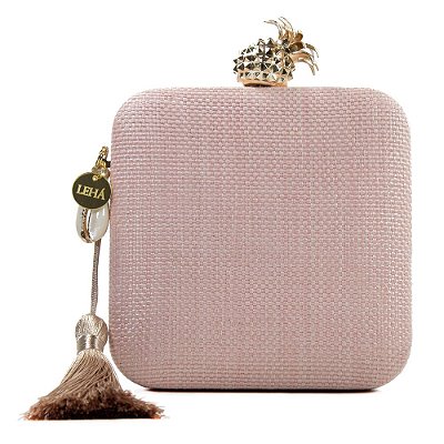 Bolsa De Mão Clutch Festa Casamento Formatura Rosa Rosê Nude