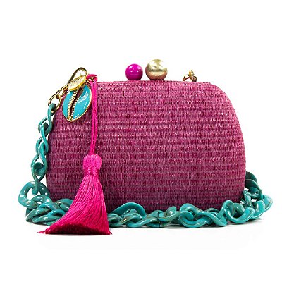 Bolsa De Mão Clutch Festa Formatura Casamento Pink e Azul