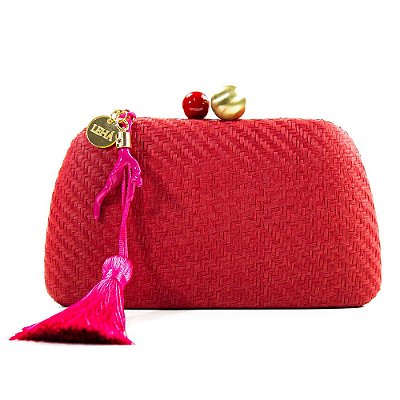 Bolsa De Mão Clutch Festa Casamento Formatura Vermelha Pink