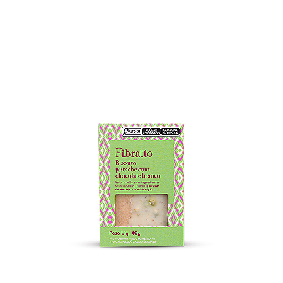 Biscoito pistache com chocolate branco 40g