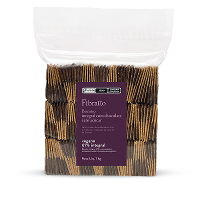 Biscoito Integral com Chocolate Zero Açúcar 1kg