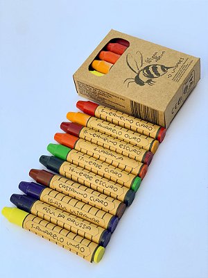 Combo de giz cera com TODAS cores em bastão Apiscor -  30 cores