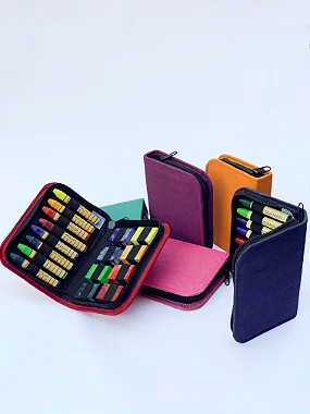 Estojo tactel completo com 8 gizes blocos + 8 bastões APISCOR