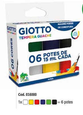 Guache em 6 cores Giotto