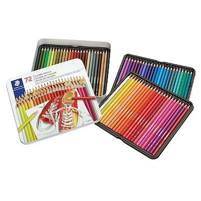 Lápis de cor Staedtler - lata com 72 cores