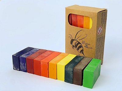 Combo de giz de cera com TODAS cores em blocos Apiscor -  30 cores