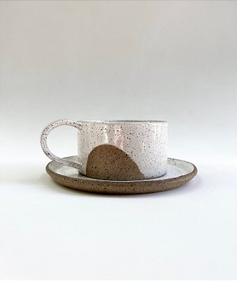 Xícara de Café Branco Cris com pires