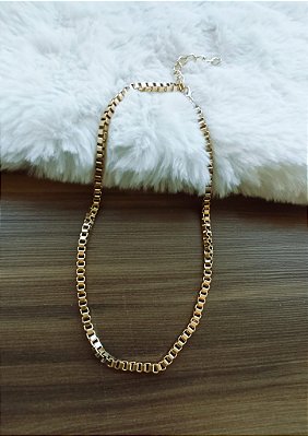 Colar Corrente Elo Veneziana Dourado