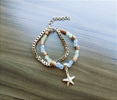 Pulseira Praiana Pingente Estrela do Mar