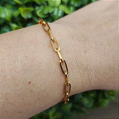 Pulseira Correntaria P Fina Italia  folheado em ouro