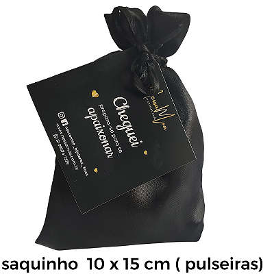 Saquinho Cetim 10 x 15 cm ( pulseiras) ( embalagem)