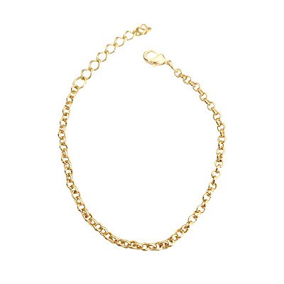 Pulseira correntaria fina com design de elo Português