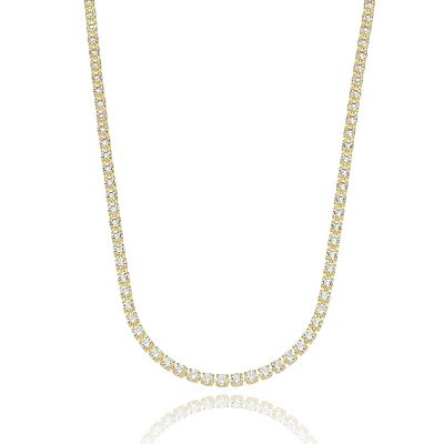 Colar strass  45 cm  Folheado em ouro ( riviera)